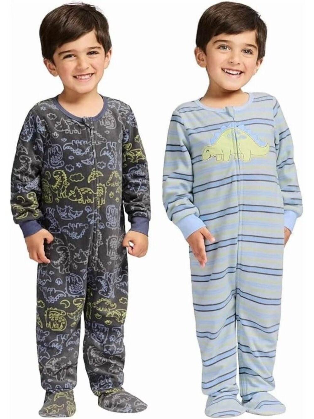 Kids Headquarters Boys Toddler Size 2T Sleeper 2 Pack Footed Pajamas NWT Blue